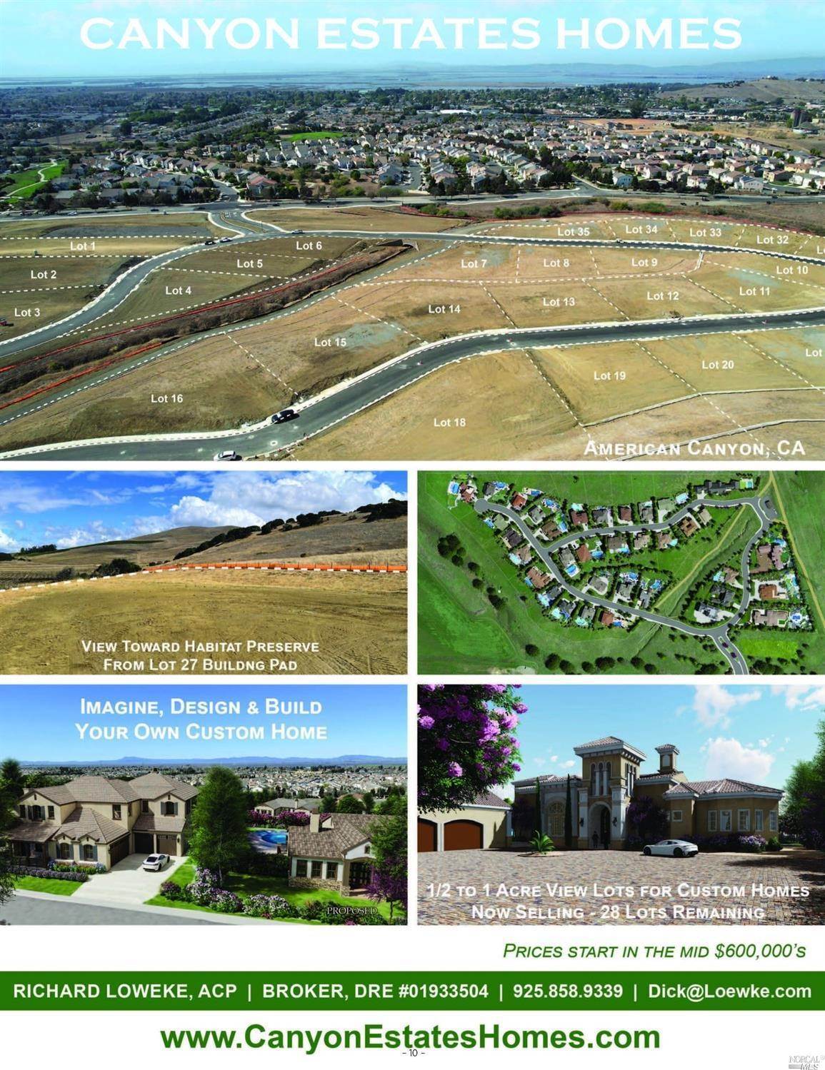 7. Land for Sale at 325 Canyon Estates Ct #Lot27 American Canyon, California 94503 United States